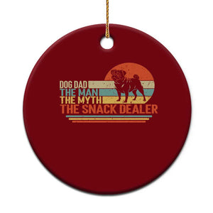 Vintage Dog Dad Ceramic Ornament The Man The Myth The Snack Dealer TS12 1pc Red Print Your Wear