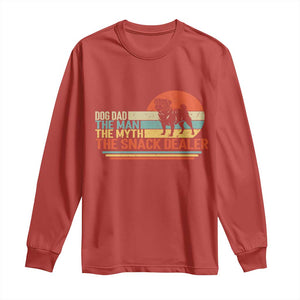 Vintage Dog Dad Long Sleeve Shirt The Man The Myth The Snack Dealer TS12 Red Print Your Wear