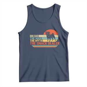 Vintage Dog Dad Tank Top The Man The Myth The Snack Dealer TS12 Navy Print Your Wear