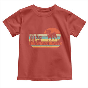 Vintage Dog Dad Toddler T Shirt The Man The Myth The Snack Dealer TS12 Red Print Your Wear