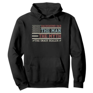 American Flag Dachshund Dad Hoodie The Man The Myth The Snack Dealer TS12 Black Print Your Wear