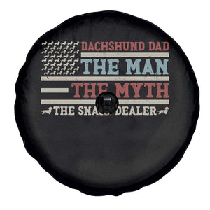 American Flag Dachshund Dad Spare Tire Cover The Man The Myth The Snack Dealer TS12 Print Your Wear