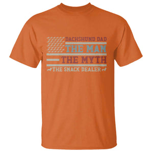 American Flag Dachshund Dad T Shirt The Man The Myth The Snack Dealer TS12 Orange Print Your Wear