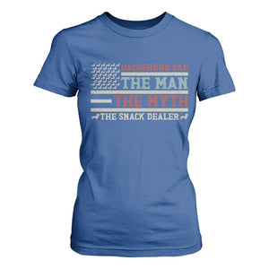 American Flag Dachshund Dad T Shirt For Women The Man The Myth The Snack Dealer TS12 Royal Blue Print Your Wear