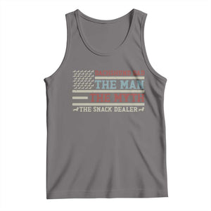 American Flag Dachshund Dad Tank Top The Man The Myth The Snack Dealer TS12 Deep Heather Print Your Wear