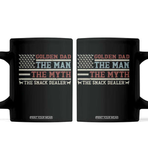 Vintage Golden Retriever Dad Coffee Mug The Man The Myth The Snack Dealer TS12 Black Print Your Wear