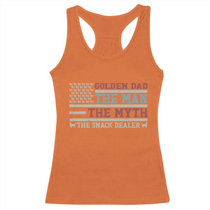 Vintage Golden Retriever Dad Racerback Tank Top The Man The Myth The Snack Dealer TS12 Orange Print Your Wear