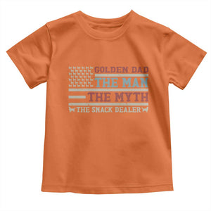 Vintage Golden Retriever Dad Toddler T Shirt The Man The Myth The Snack Dealer TS12 Orange Print Your Wear