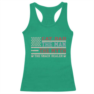 Vintage USA Cat Dad Racerback Tank Top The Man The Myth The Snack Dealer TS12 Irish Green Print Your Wear