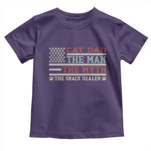 Vintage USA Cat Dad Toddler T Shirt The Man The Myth The Snack Dealer TS12 Purple Print Your Wear