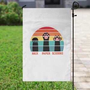 Funny Vintage Black Cat Introvert Garden Flag Rock Paper Scissors Paw TS12 Print Your Wear