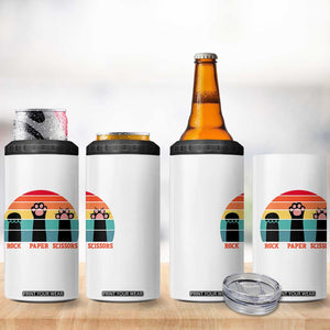 Funny Vintage Black Cat Introvert 4 in 1 Can Cooler Tumbler Rock Paper Scissors Paw TS12 Print Your Wear