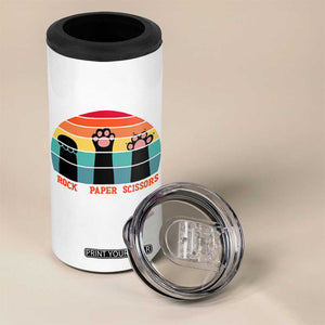 Funny Vintage Black Cat Introvert 4 in 1 Can Cooler Tumbler Rock Paper Scissors Paw TS12 Print Your Wear