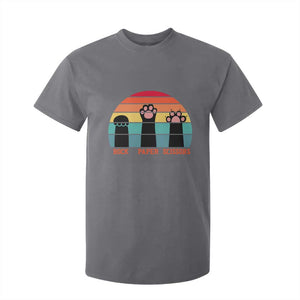 Funny Vintage Black Cat Introvert T Shirt For Kid Rock Paper Scissors Paw TS12 Charcoal Print Your Wear