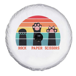 Funny Vintage Black Cat Introvert Spare Tire Cover Rock Paper Scissors Paw TS12 Print Your Wear