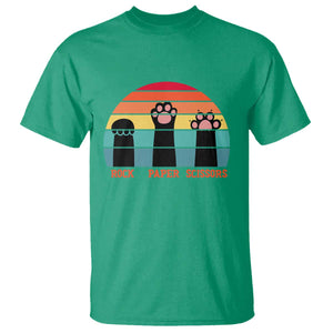 Funny Vintage Black Cat Introvert T Shirt Rock Paper Scissors Paw TS12 Irish Green Print Your Wear