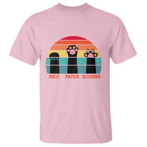 Funny Vintage Black Cat Introvert T Shirt Rock Paper Scissors Paw TS12 Light Pink Print Your Wear