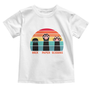 Funny Vintage Black Cat Introvert Toddler T Shirt Rock Paper Scissors Paw TS12 White Print Your Wear