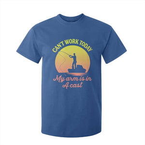 Funny Fishing Enthusiast Gift T Shirt For Kid I Cant Work Today My Arm Is In A Cast TS12 Royal Blue Print Your Wear