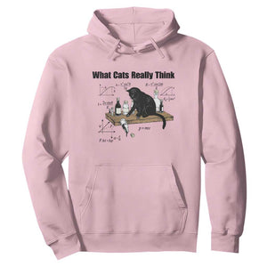 Funny Physics Cat Meme Hoodie What Cats Really Think TS12 Light Pink Print Your Wear