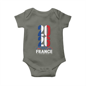 Vintage France Soccer Fan Baby Onesie French Football Pride 2026 TS12 Military Green Print Your Wear