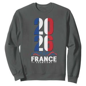 Vintage France Soccer Fan Sweatshirt French Football Pride 2026 TS12 Dark Heather Print Your Wear