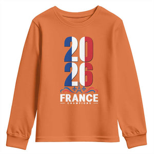 Vintage France Soccer Fan Youth Sweatshirt French Football Pride 2026 TS12 Orange Print Your Wear