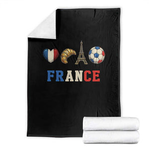 French Football Fan Throw Blanket France Soccer Game Day Gift TS12 Black Print Your Wear
