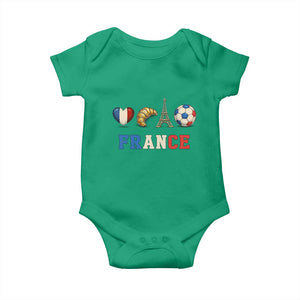 French Football Fan Baby Onesie France Soccer Game Day Gift TS12 Irish Green Print Your Wear