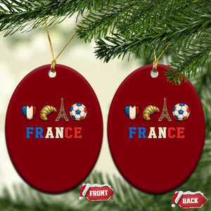 French Football Fan Ceramic Ornament France Soccer Game Day Gift TS12 Print Your Wear