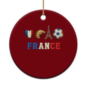 French Football Fan Ceramic Ornament France Soccer Game Day Gift TS12 1pc Red Print Your Wear