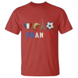 French Football Fan T Shirt France Soccer Game Day Gift TS12 Red Print Your Wear