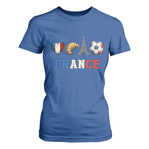 French Football Fan T Shirt For Women France Soccer Game Day Gift TS12 Royal Blue Print Your Wear
