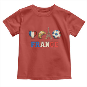 French Football Fan Toddler T Shirt France Soccer Game Day Gift TS12 Red Print Your Wear