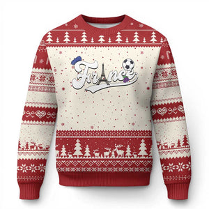 France Soccer Supporter Ugly Christmas Sweater Game Day French Football Gift TS12 Beige Red Print Your Wear