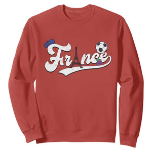 France Soccer Supporter Sweatshirt Game Day French Football Gift TS12 Red Print Your Wear