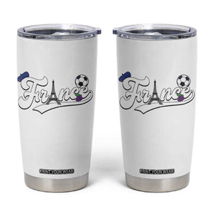 France Soccer Supporter Tumbler Cup Game Day French Football Gift TS12 White Print Your Wear