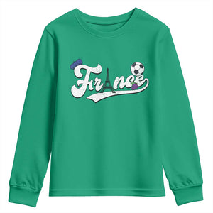 France Soccer Supporter Youth Sweatshirt Game Day French Football Gift TS12 Irish Green Print Your Wear