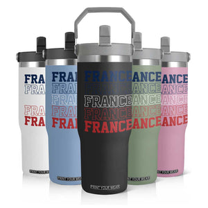 France Pride French Flag Patriotic Supporter Flip Straw Tumbler TS12 Print Your Wear