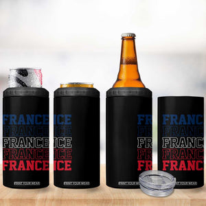 France Pride French Flag Patriotic Supporter 4 in 1 Can Cooler Tumbler TS12 Print Your Wear
