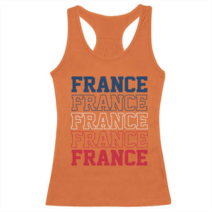 France Pride French Flag Patriotic Supporter Racerback Tank Top TS12 Orange Print Your Wear