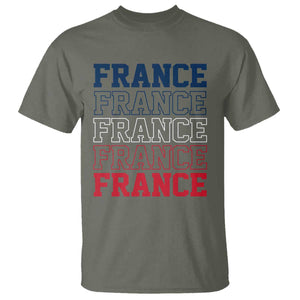 France Pride French Flag Patriotic Supporter T Shirt TS12 Military Green Print Your Wear