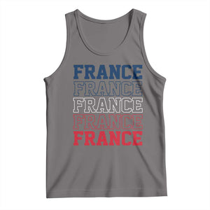 France Pride French Flag Patriotic Supporter Tank Top TS12 Deep Heather Print Your Wear