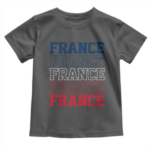 France Pride French Flag Patriotic Supporter Toddler T Shirt TS12 Dark Heather Print Your Wear