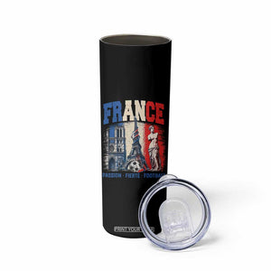 France Soccer Fan Passion Skinny Tumbler Fierté Football French Supporter Gift TS12 Print Your Wear