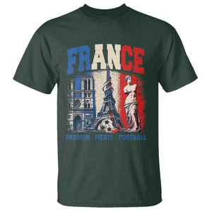 France Soccer Fan Passion T Shirt Fierté Football French Supporter Gift TS12 Dark Forest Green Print Your Wear