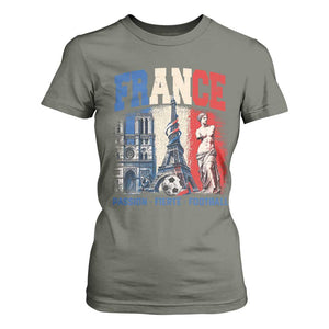 France Soccer Fan Passion T Shirt For Women Fierté Football French Supporter Gift TS12 Military Green Print Your Wear