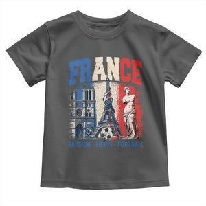 France Soccer Fan Passion Toddler T Shirt Fierté Football French Supporter Gift TS12 Dark Heather Print Your Wear