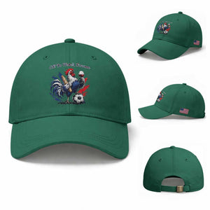 Funny French Rooster Soccer Fan Baseball Cap Off To Watch France TS12 Baseball Cap Universal Fit Irish Green Print Your Wear