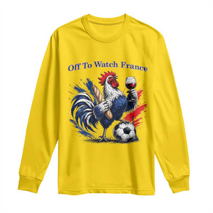 Funny French Rooster Soccer Fan Long Sleeve Shirt Off To Watch France TS12 Daisy Print Your Wear